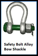 Safety Bolt Alloy Bow Shackle